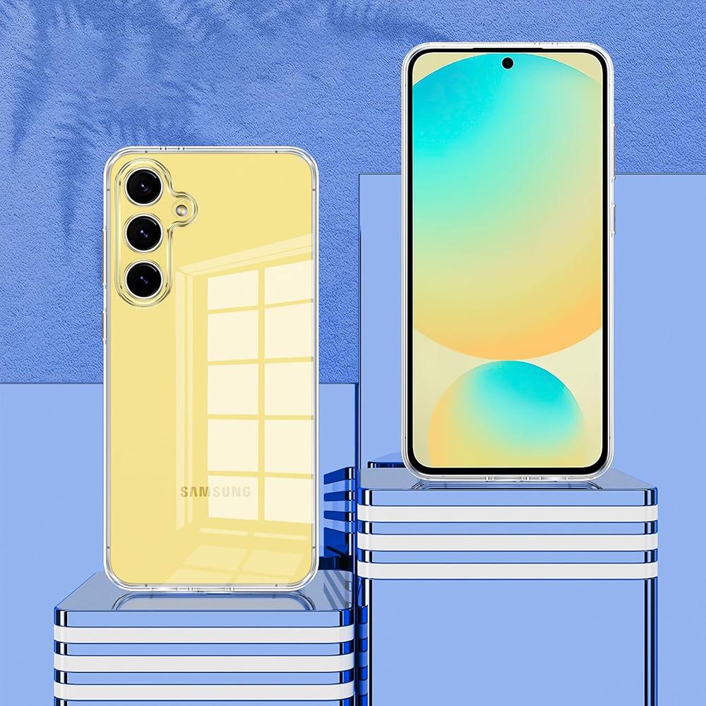 Высокопрозрачный силиконовый чехол для телефона Samsung Galaxy S25 S24 S23 S22 S21 S20 FE S25 Plus Ультратонкий прозрачный чехол-обложка