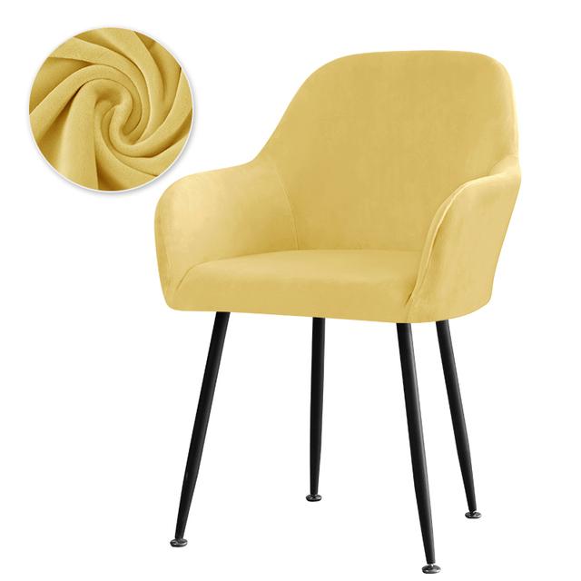 Bar High Arm Chair Cover Elastic Velvet Fabric Washable Dining Chair Slipcovers Office Chair Covers Hotel Home Party