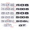 OQUP8 Car Styling 408 508 508L 4008 5008 GT 3D ABS Adhesive Emblem Trunk Badge Fender Sticker Body Decal for Peugeot 408 4008 508 5008