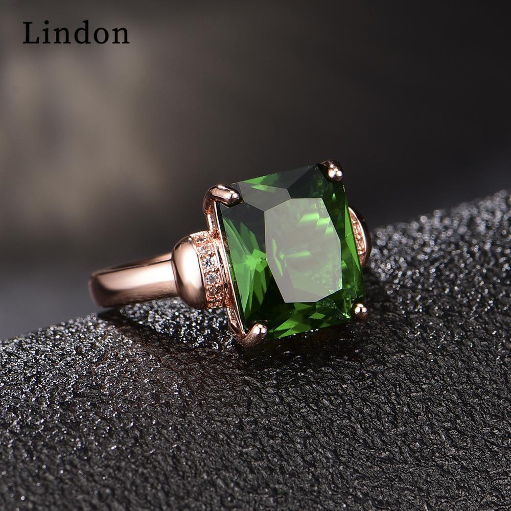 Классическое кольцо Lindon из медного сплава с цирконием, женские ювелирные изделия, свадебный подарок для вечеринки