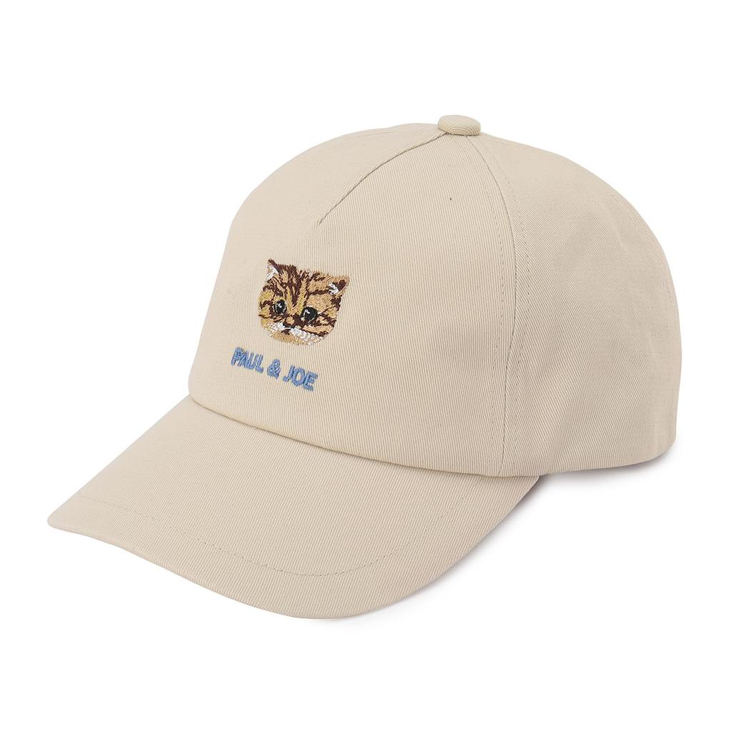 [Paul & Joe] ACCESSOIRES (Paul & Joe Accessories) Cap with Brand Logo Cat Embroidery 69439 Beige