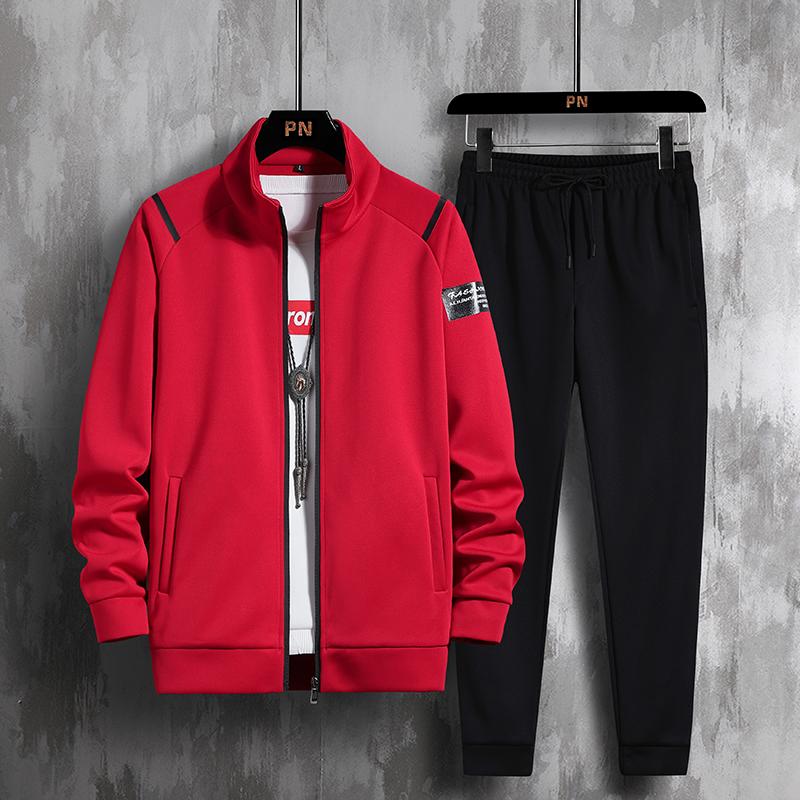 Мужской зимний комфортный комплект из 2 предметов: свободная куртка на молнии + брюки