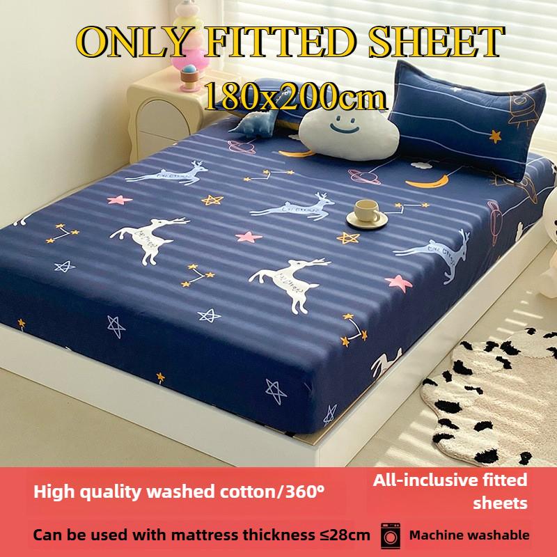 Простыня на резинке Не линяющая Не скатывающаяся Цельная простыня Нескользящая Разные размеры Постельное белье Покрывало-протектор