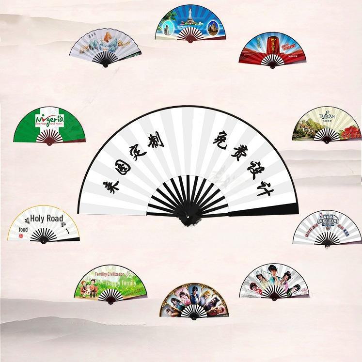 8-дюймовый складной веер в китайском стиле: Ретро классический дизайн ханьфу для мальчиков