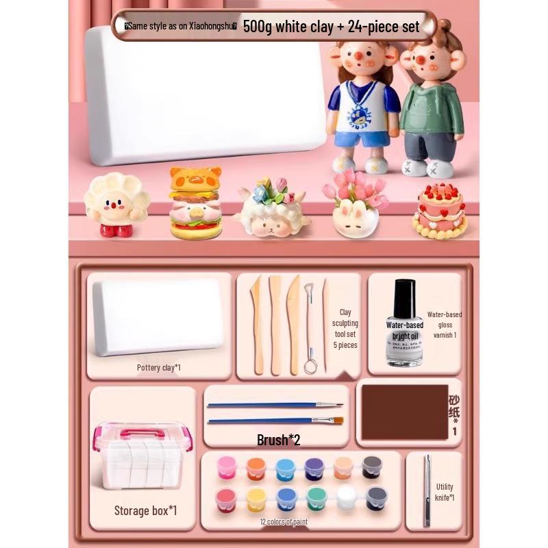 Набор глины для лепки из камня своими руками: Легкая полимерная глина и цветной пластилин для поделок