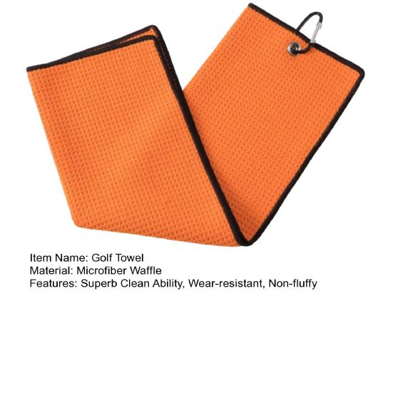 Полотенце для гольфа Впитывающее пот Перфорированное Превосходная очищающая способность Не пушистое с карабином Эффективное