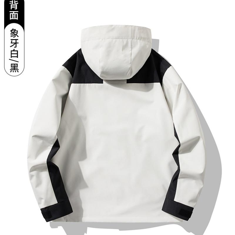 Cozy Up Men's Softshell Jacket with Hood Waterproof Windbreaker Lightweight Rain Shell Jacket for Outdoor Hiking Travel