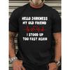 Summer Round Neck 3D Inspirational Text Print Top Fashionable Casual Short Sleeved Men's T-shirts