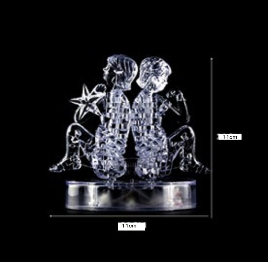 3D-пазл «Знаки зодиака», Близнецы (Близнецы) - Подарок на день рождения с подсветкой. Красивая иллюминация. Идеально в качестве подарка для вашей девушки,