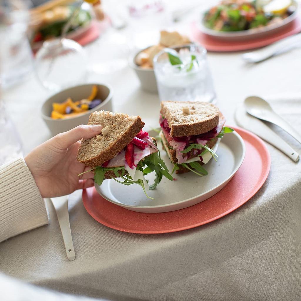 CONNECT Set of by Made from recycled plastic for outdoor Durable and these plates are perfect for and and Perfect as a gift or kitchen Plates, 20.5cm,