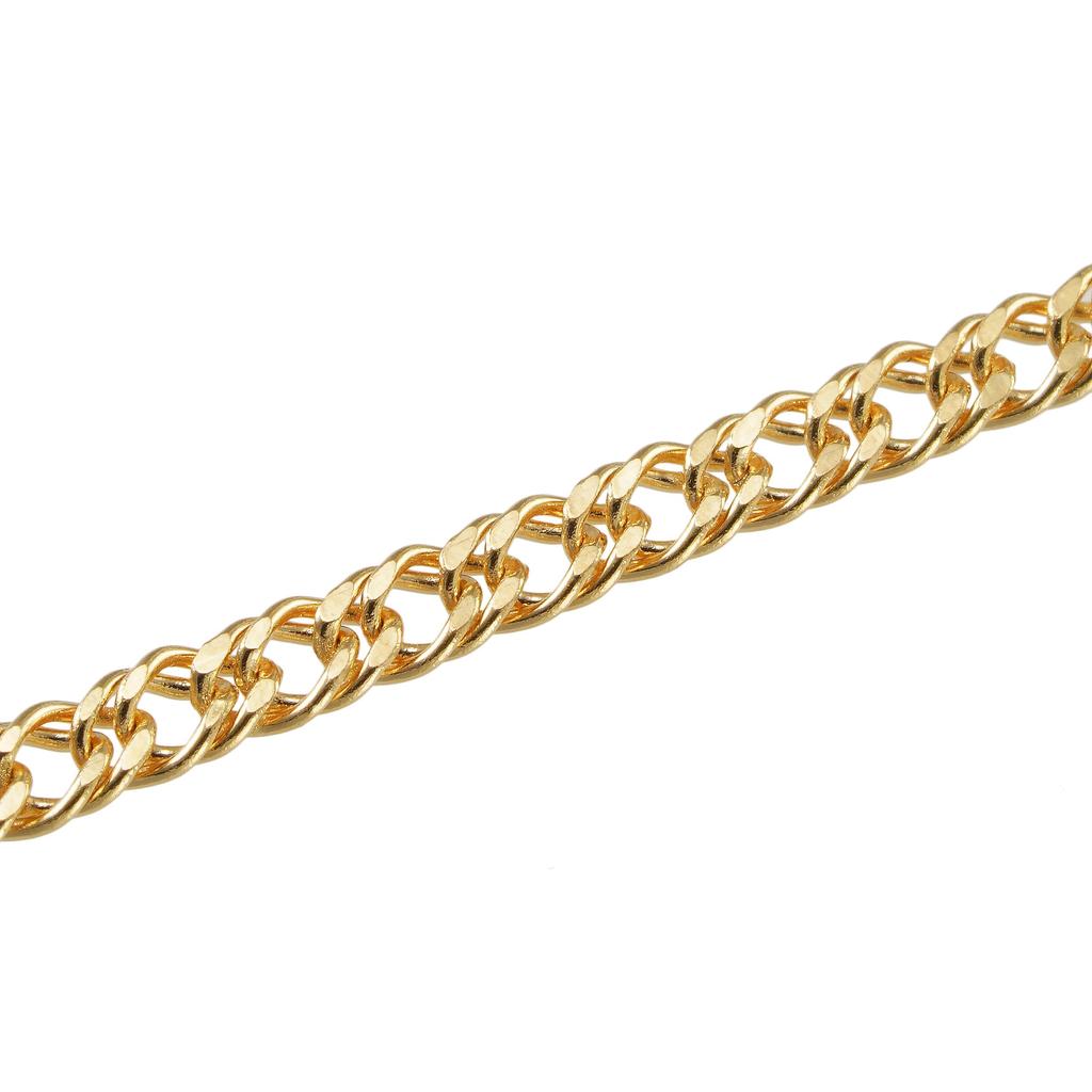 K18 18K Gold Kihei Anklet 2 Sides Double Width Selectable Size Pull Ring Gold Hollow Chain Size 25cm [Speranza] 2.3mm