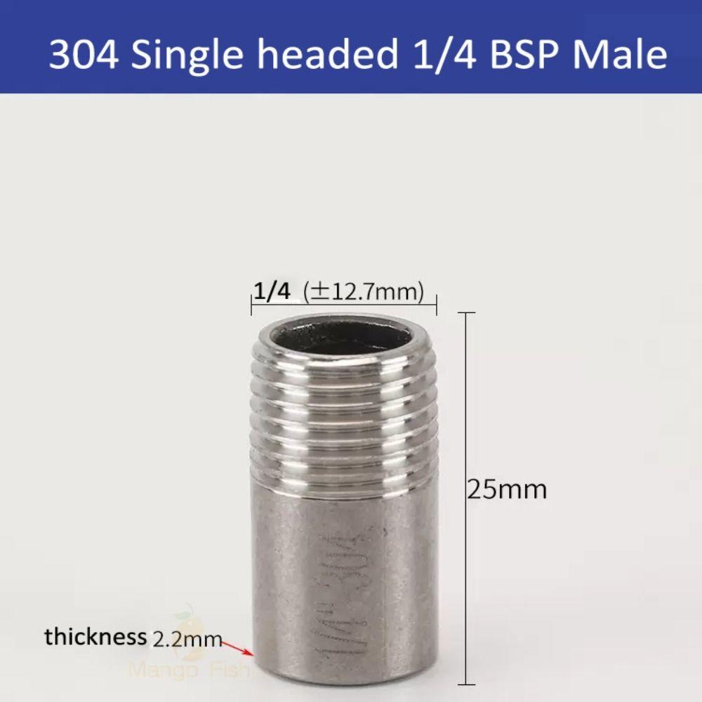 Трубные фитинги из нержавеющей стали Односторонний наружный 1/8"1/4"1/2"3/8" 3/4" 1" 2 Комплект монтажных гаек Адаптер Соединитель Высокое давление