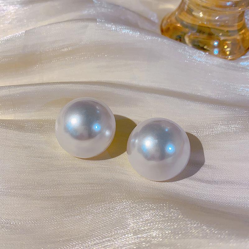 Meier French-style faux pearl earrings - women's luxury, high-end, niche earrings - s925 hot-selling alloy studs