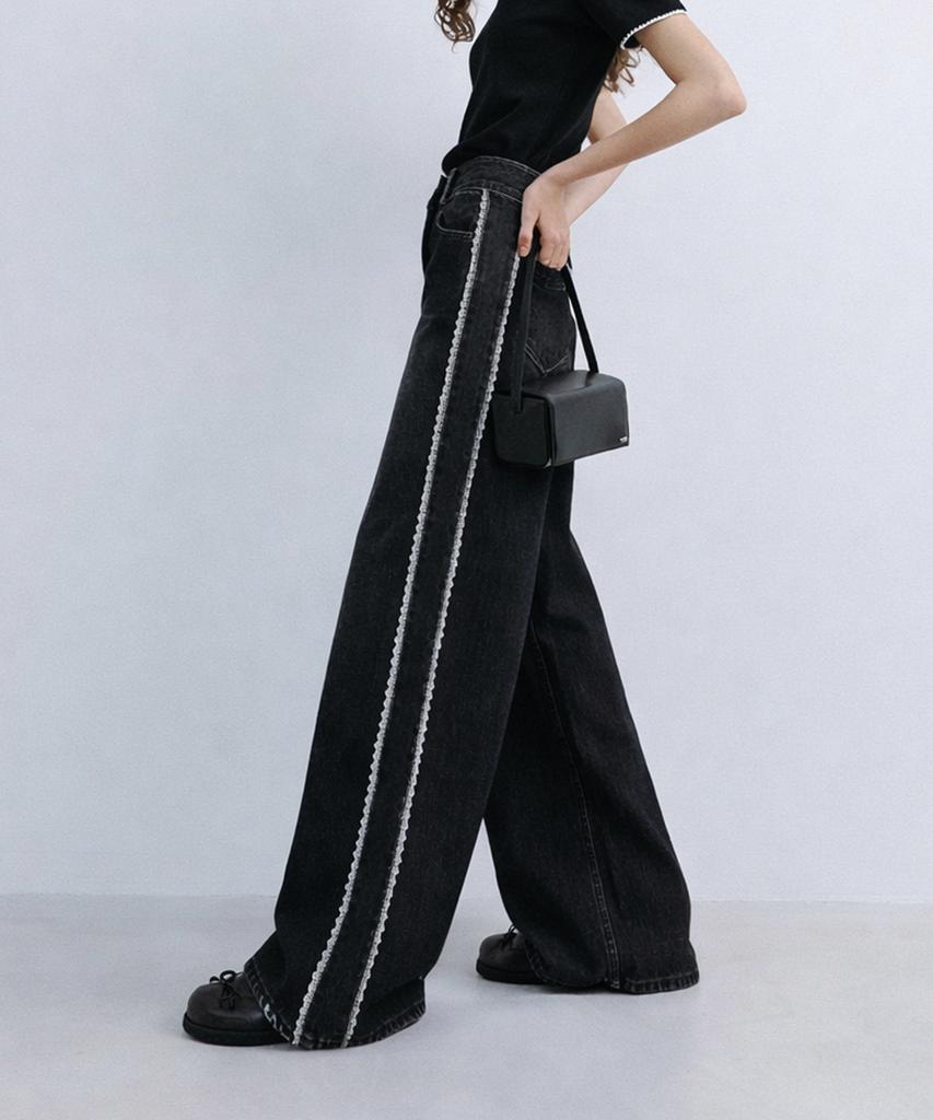 Epinggeulleo Denim Lacebound - Black