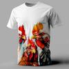 Funny Chicken 3d Print T-Shirt Men Short Sleeve Tops Summer Fashion Casual Oversized T-Shirt For Men Streetwear Tee Shirts