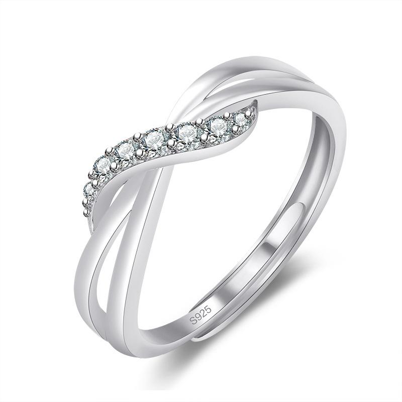 Fashionable Korean Wave Ring In Rose Gold Copper Material Geometric Style