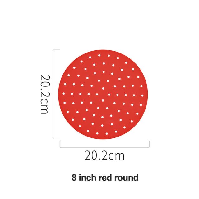 Silicone Air Fryer Liner Non-Stick Steamer Pad Air Fryer Accessory Kitchen Baking Liner Cooking Utensils Air Fryer Baking Paper