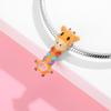 925 пробы стерлингового серебра серии зоопарк милый эмалированный жираф лев сделай сам подвески подходят кулон браслет для женщин изготовление ювелирных изделий