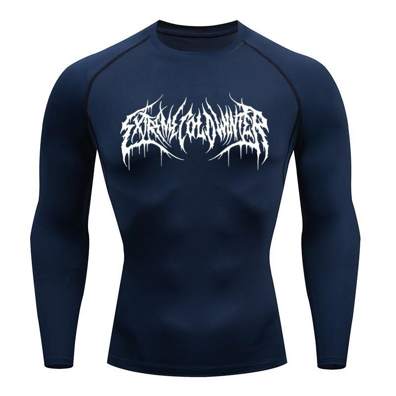 Printed Men's Tight T-Shirt Running Compression Compression T Shirt Gym Fitness Jogging Short Sleeve Male Casual Shirt Tops