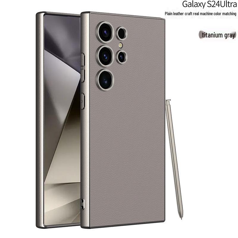 Чехол из металлической матовой кожи для Samsung S24Ultra — ультратонкая модная защита
