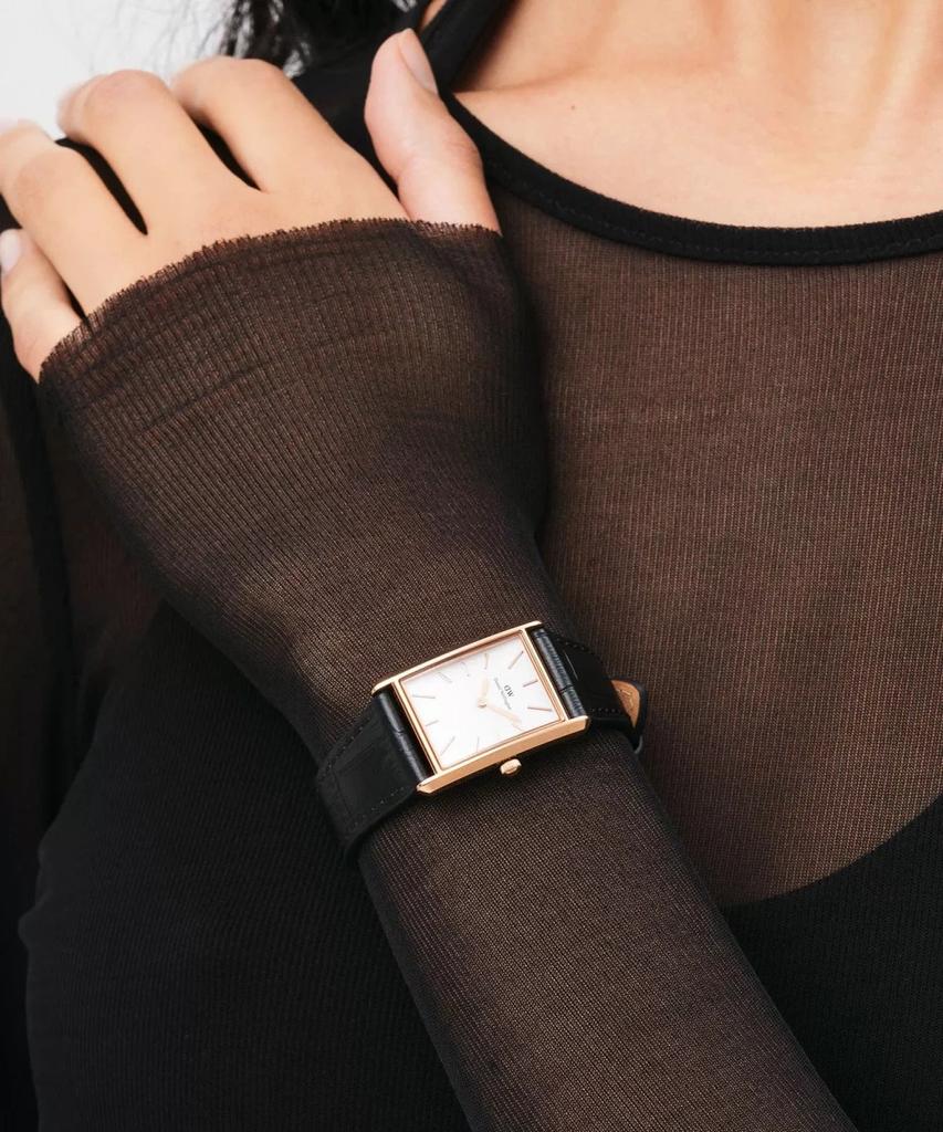 ZEGAREK DAMSKI DANIEL WELLINGTON Bound Black Crocodile Rose Gold 24mm DW00100698 + BOX