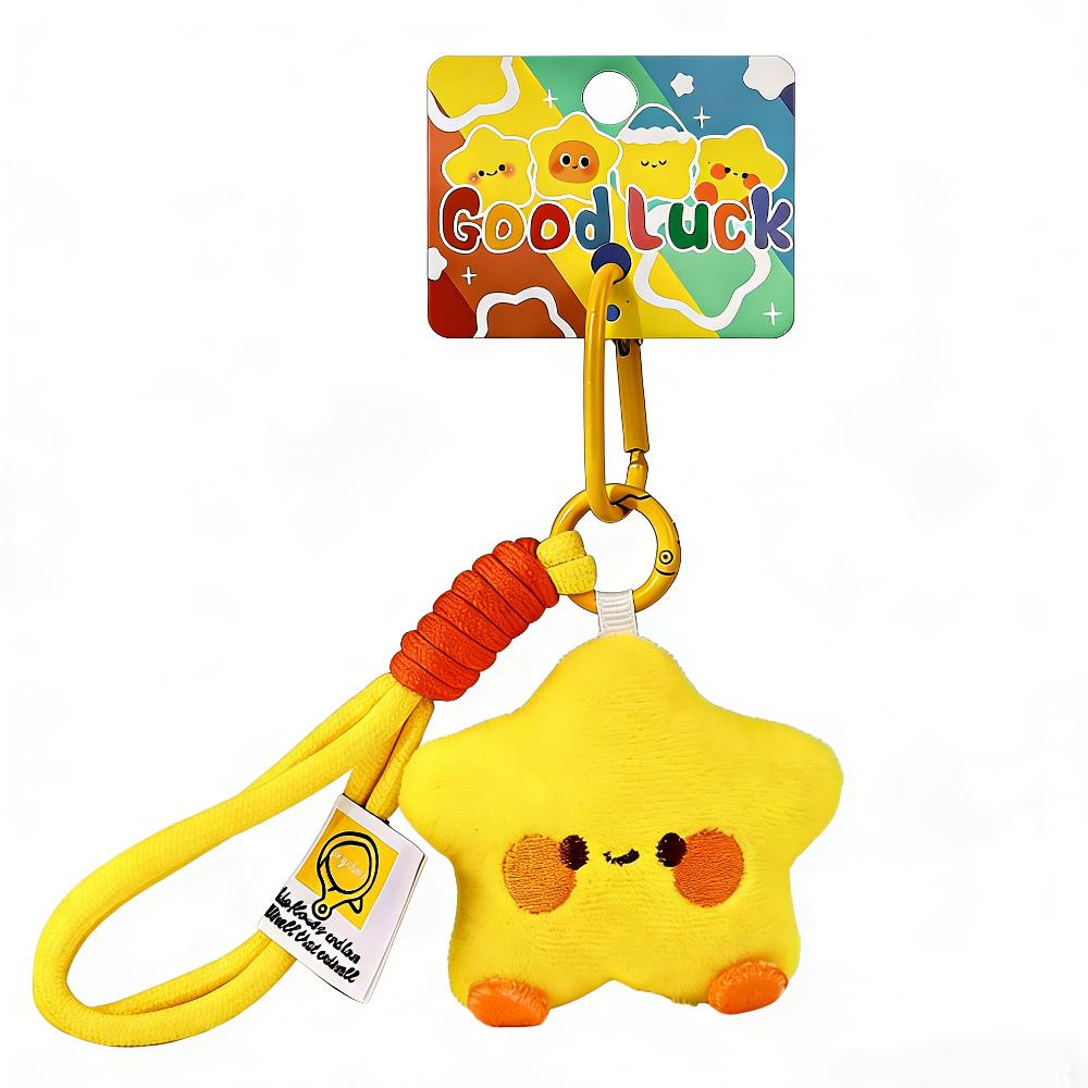 Graduation Gifts Plush Star Keychain Cute Wishing Star Pendant Charms Bag Hanging Bag Key Decor