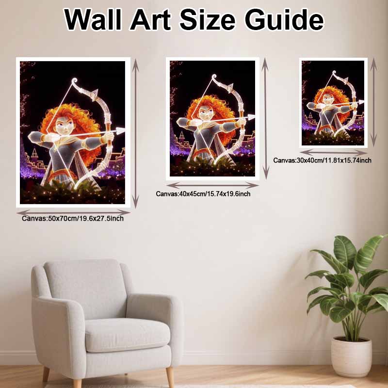 Disney Diamond Painting Kit Brave Merida Style Home Decor Craft Perfect Gift Idea Creative Diamond Art (138 characters)