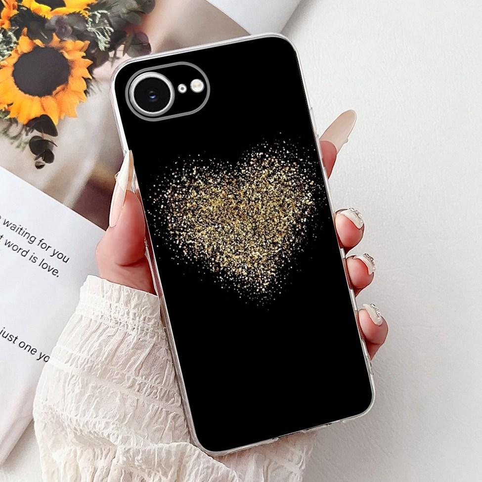 Clear For iPhone 16e A3212 A3409 A3410 A3408 Cover For iPhone 16e Case Fashion Luxury Flowers Cute Funny Painted Soft Bumper