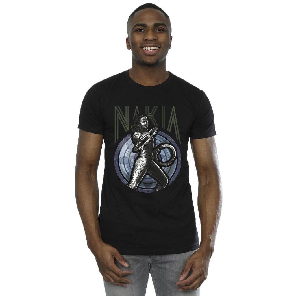 Marvel Mens Wakanda Forever Nakia Shield T-Shirt