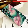 2DFlat Swirl Hearts Green Pink Gradient Phone Case All inclusive film hard phone case, compatible with iPhone 18 Pro Max 17 16 15 14 13 12 11