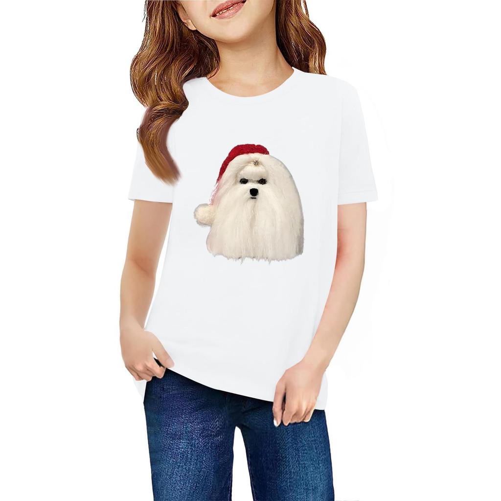 Children's Short Sleeve Neck T-Shirt Animal Print Daily Casual Top