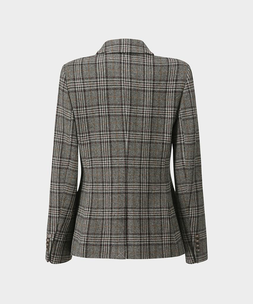 Brooks Brothers [Women'S] Lambswool Check Jacket (Beige) (Bbjswm3838Zef)