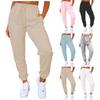 Women's Casual Drawstring Elastic Band Sport Running Pants With Pockets