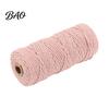 Soft Cotton Cord for Braiding Art 3mm Cord, 109 Yards Twisted Craft Colored Durable String Crochet Making Tapestry, Hand Braiding, DIY Crafts Jewelry