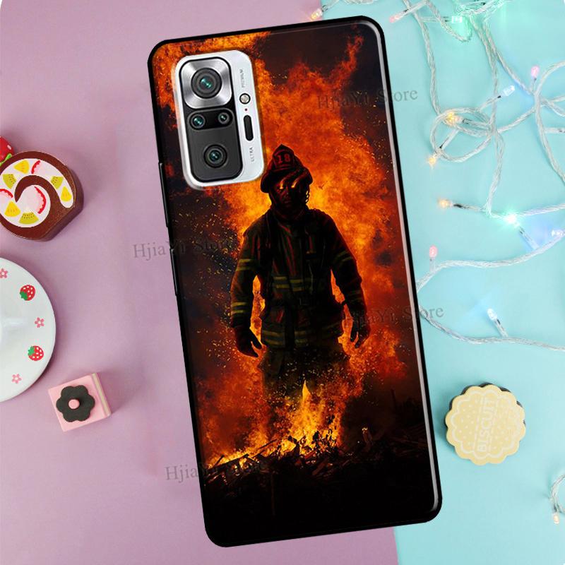 Firefighter Heroes Fireman For Xiaomi Redmi Note 11 Pro Note 10 8 9 Pro 9S 10S Case For Redmi 10 9 8A 9A 9C 9T Cover