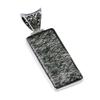 Natural Black Rutile Gemstone Handmade 925 Solid Sterling Silver Pendant 2" G4h56