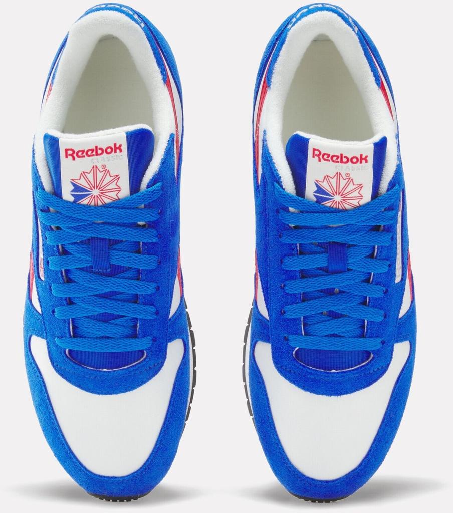 Кроссовки Reebok Classic Leather Sneaker мел оптимальный синий вектор красный