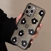 Glitter Black Flower Apple 15promax Mobile Phone Case 16 Suitable for Iphone13 Retro Niche 11 Soft Set 12
