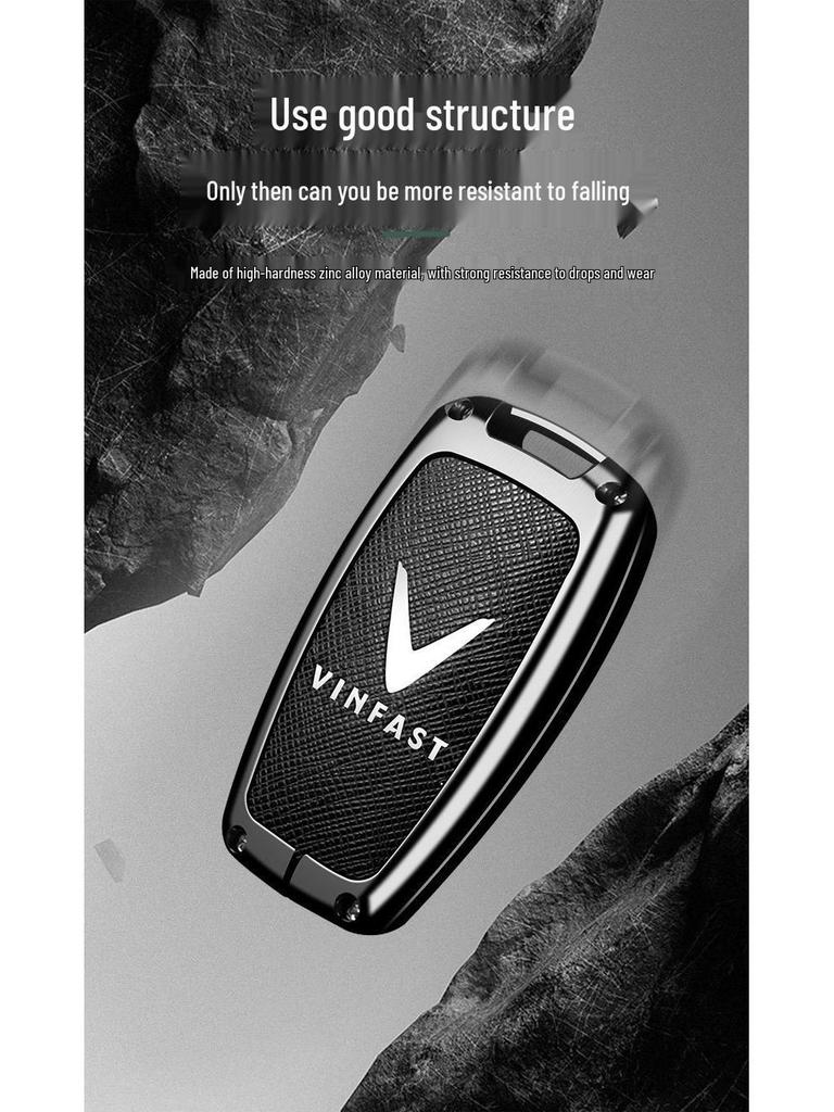 Vinfast Vietnam Car Key Case for Zhonghua V5/VF8 VF3/5/9 High-End Key Bag with Buckle for Men