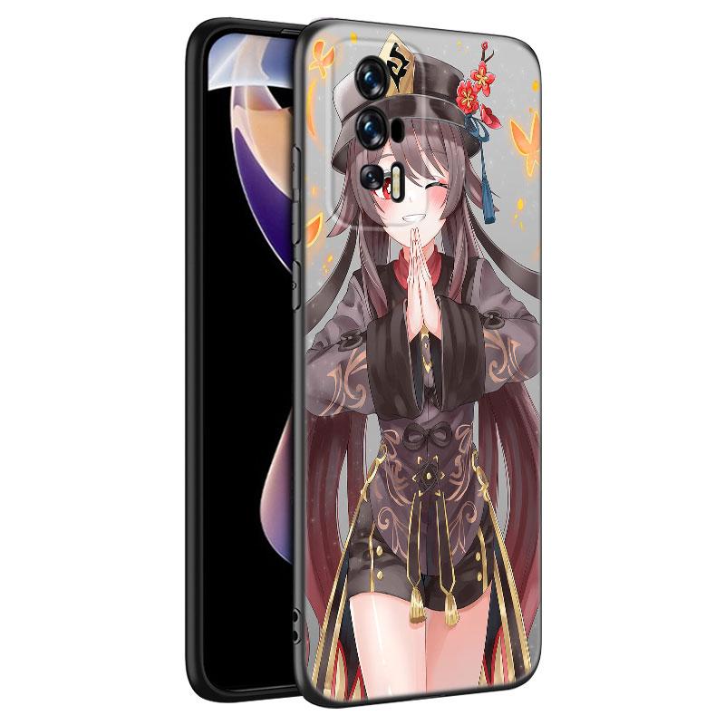 Hu Tao Genshin Impact Black Phone Case For Xiaomi Redmi 7A 8A 9A 10A 11A 9C 10C 12C 13C 11 Prime A1 A2 Plus 12 4G Note 9T 12R