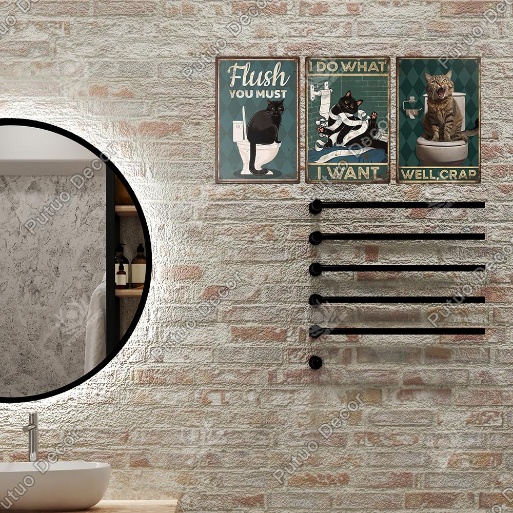 Декор 1 шт. Металлический Знак для Туалета - Ретро Жестяная Ванная Комната Табличка Настенные Плакаты Украшения