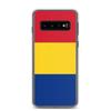 Coque Téléphone - Samsung - Galaxy S10 - Drapeau Roumanie - Souple - Multicolore