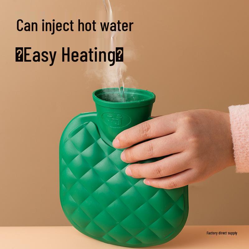 Winter Mini Plush Hot Water Bottle Hand Warmer, Explosion-Proof, Anti-Scald, Small Size for Women