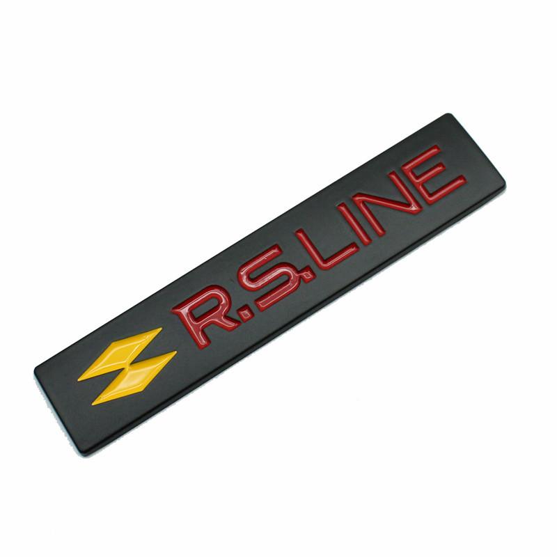 Car 3D Metal Trunk Body Badge Emblem Stickers For Renault RS Line Captur Duster Megane 2 3 Clio Logan Laguna 2 koleos Scenic 2 n222