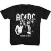 AC/DC BW Highway Фото Черная Футболка для Малышей