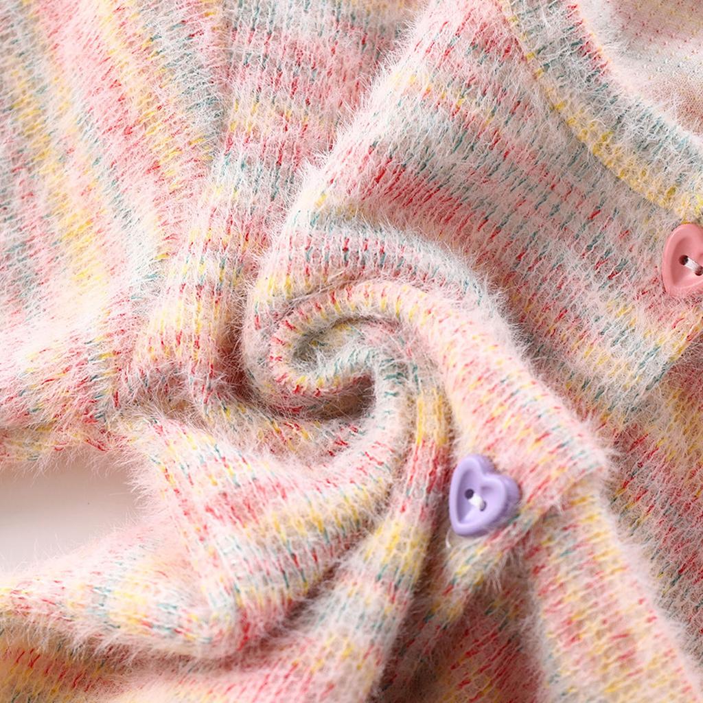 Toddler Kids Girl Boy Print Cartoon Sweater Knit Warm Cardigan Jacket Tops