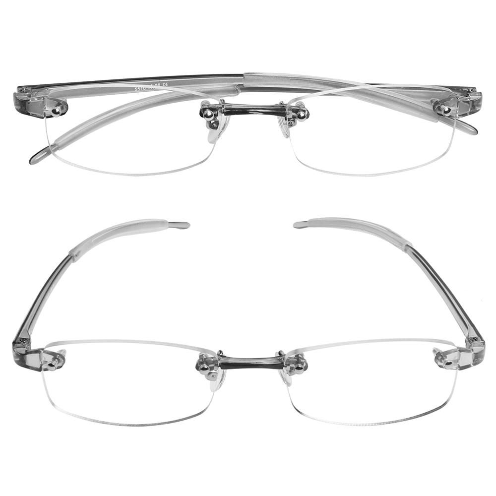 Transparent Grey Ultra Light Resin Metal Myopia Glasses Eyeglasses Vision Care Reading Glasses