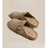 Boken Shoes Couple Shoes Soft Leather Toe Half-slippers High-quality Soft Thick-soled Flip-flops