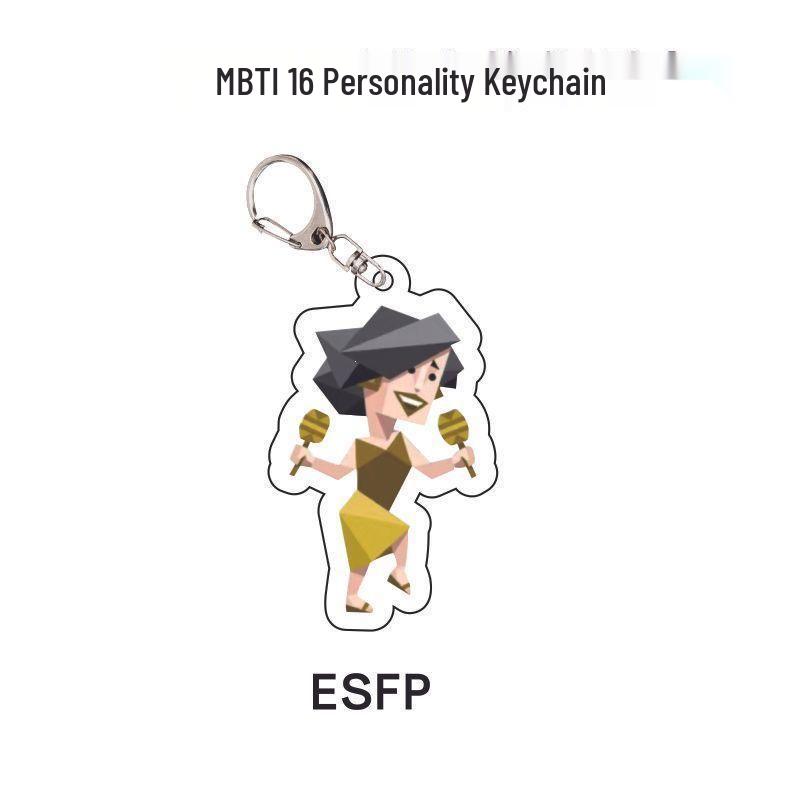 MBTI 16 Personality Acrylic Keychain Standee - Classic Style Character Ornament