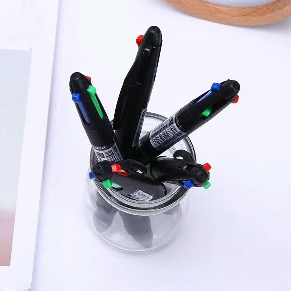 2/5/8pcs 0.7mm Smooth Stationery Plastic Multicolor Ballpoint Pen Gel Pen Writing Tool 4 in 1